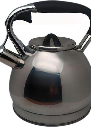 Чайник со свистком krauzer palladium 78416 3 л серебристый