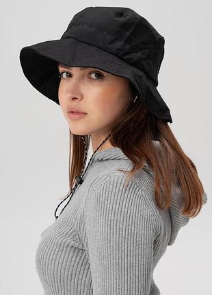 Жіноча компактна панамка трансформер packable hat black onesize