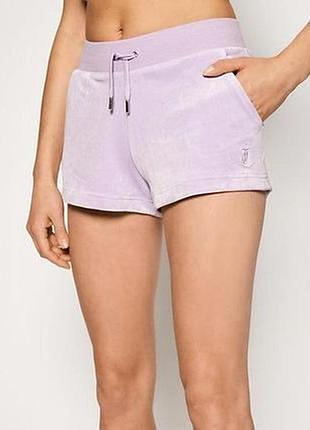 Сиреневые велюровые шорты juicy couture