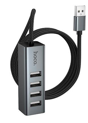Перехідник hoco 4-in-1 converter (usb to usb2.0*4) hb1a |1m, 480mbps|