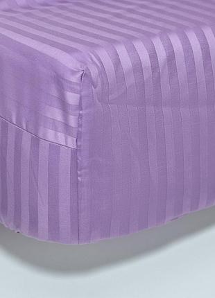 Простынь на резинке moon&star purple dream satin stripe 180х190х10 см (ms-850007095)