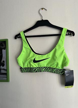 Новый салатовый топик топ бра nike bra pro aeroswift m