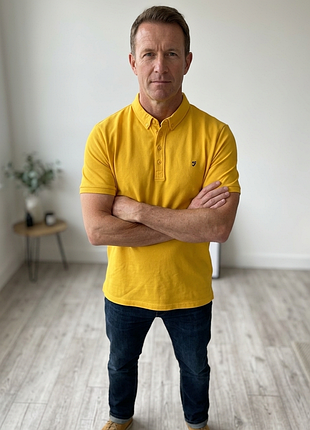 Поло\футболка farah 1920 yellow polo