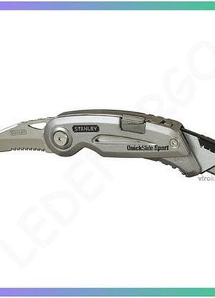 Ніж stanley quickslide sport utility knife 2 леза довжина 120 мм для різання та відкривання упаковок