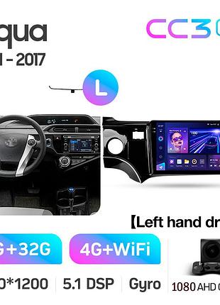 Штатна магнітола teyes cc3 2k 4+32 gb toyota aqua 2011-2017 9"