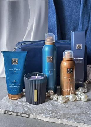 Великий подарунковий набір rituals the ritual of hammam l (з косметичкою)