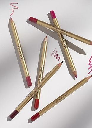 Олівець для губ max factor colour elixir lip liner, 2 шт red ruby, rich wine, rosy berry