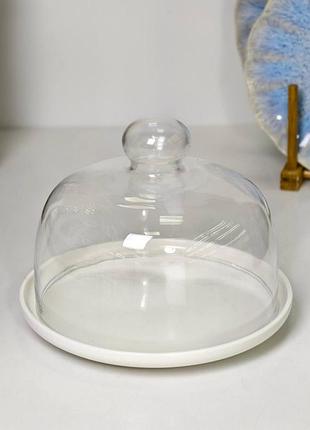 Тортовниця olens white kitchen 8030-321 20.5х22 см біла