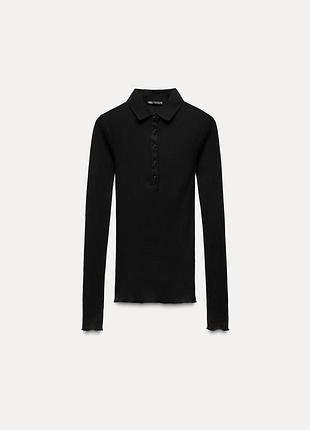 Лонгслив поло zara
