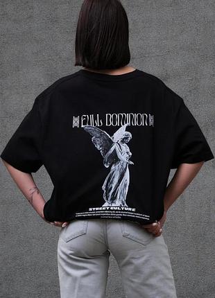Жіноча оверсайз футболка з принтом without dominion black s/m