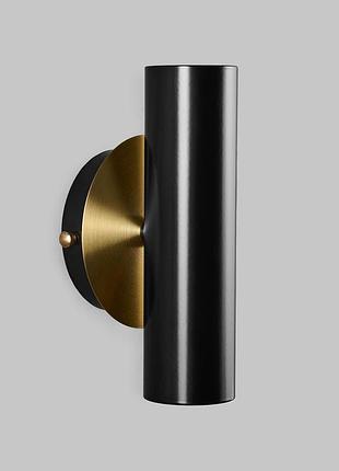 Настінний подвійний світильник brass бра на стіну black