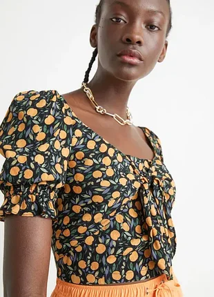 Топ & other stories front tie crepe crop top cos /40