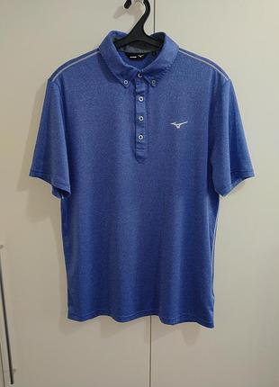 Футболка mizuno polo синий цвет under armour puma ralph lauren