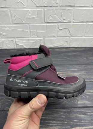 Детские ботинки кроссовки quechua waterproof