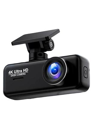 Автомобильный видеорегистратор 4k для передней и задней части салона v31 wi-fi камера с приложением