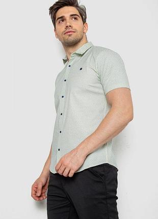 Рубашка мужская с коротким рукавом, цвет оливковый, 214r6917-13