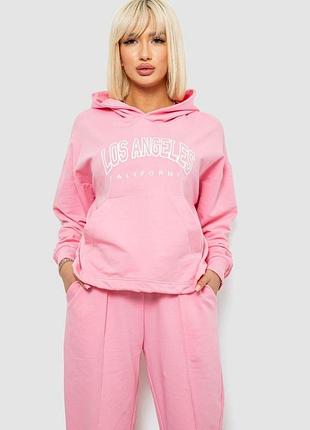 Спортивный костюм женский с принтом, цвет светло-розовый, 244r1063ag m-l