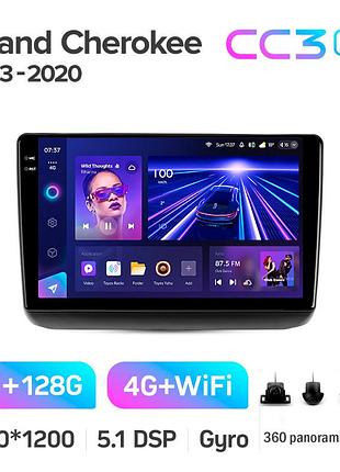 Штатна магнітола teyes cc3 2k 6+128 gb 360° jeep grand cherokee wk2 2013-2020 (f1) 9"