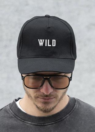 Чоловіча кепка бейсболка тракер without з принтом wild black