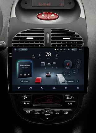 Штатна магнітола teyes cc4 2k 8+128 gb peugeot 206 1998-2012 9" (l1)