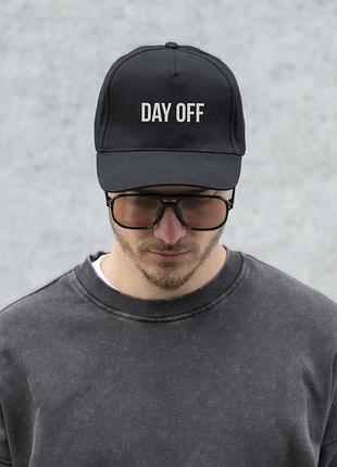 Чоловіча кепка бейсболка тракер without з принтом dayoff black