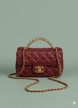 Сумка сумка letter logo top handle flap wallet on chain бо