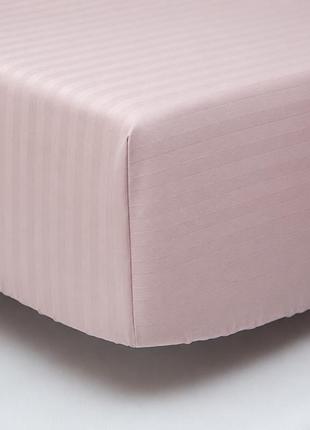 Простирадло на резинці moon&star satin stripe blush satin 100х190х25 см (ms-850007185)