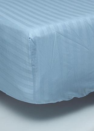 Простынь на резинке moon&star satin stripe sky stripe 140х200х10 см (ms-850007210)