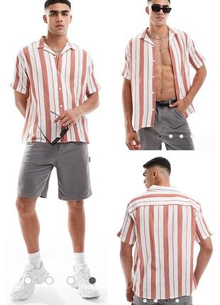 Мужская рубашка гавайка, jack &amp; jones, гавайская рубашка с коротким рукавом