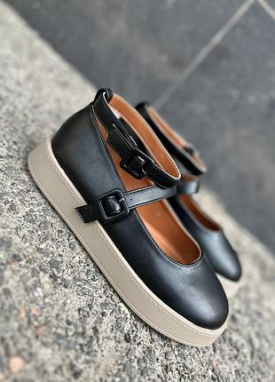 Туфли meideli женские из экокожи черные 38