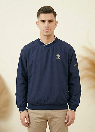 Винтажный пуловер-ветровка nicklaus golf / old elm club (сша), размер l
