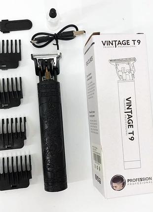 Надежная машинка для стрижки vintage t9-2, електромашинка для стрижки электромашинка волос wk-64