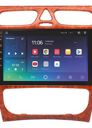 Штатна магнітола sigma pro 9432 4+32 gb mercedes-benz c-class s203 cl203 w203 2000-2004 wooden 9"