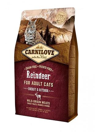 Carnilove cat raindeer с северным оленем сухой корм для активных кошек 2 кг