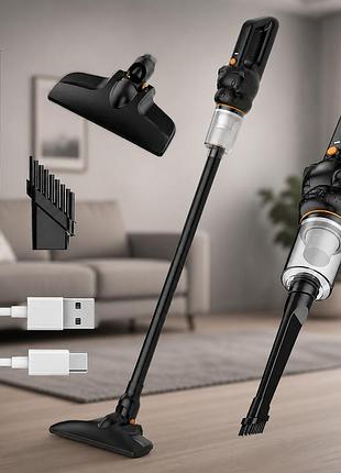 Беспроводной аккумуляторный пылесос yt-m2044 / вертикальный аккумуляторный пылесос + 3 насадки 120вт