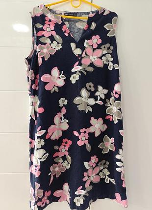 Лляний сарафан, плаття, сукня натуральний льон, віскоза marks & spencer