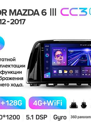 Штатна магнітола teyes cc3 2k 6+128 gb 360° mazda 6 / atenza 3 gj 2012-2015 (a) 9"