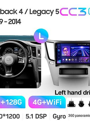 Штатна магнітола teyes cc3 2k 6+128 gb 360° subaru outback 4/legacy 5 2009-2014 9"