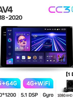 Штатна магнітола teyes cc3 2k 4+64 gb toyota rav4 5 xa50 (1 din) 2018-2023 10"