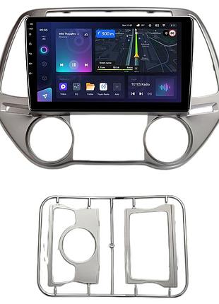 Штатная магнитола teyes cc3l 4+64 gb hyundai i20 2012+ at ac sliver 9"