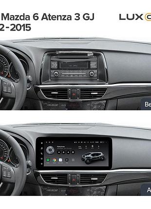 Штатная магнитола teyes lux one 6+128 gb mazda 6 atenza 3 gj (yj) 2012-2015 (b) 12.3"
