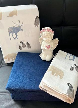 Односпальний комплект cotton collection arctic friends фланель