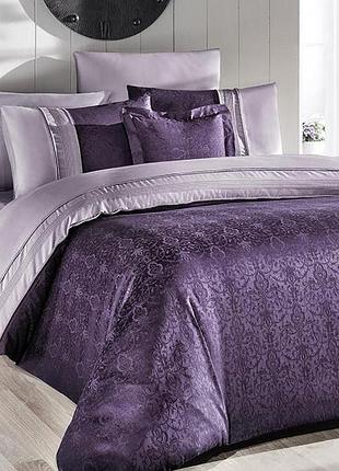 Двуспальный евро комплект first choice london purple сатин делюкс
