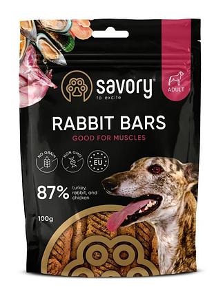 Джерки savory bars with rabbit, батончики с кроликом 100 гр.
