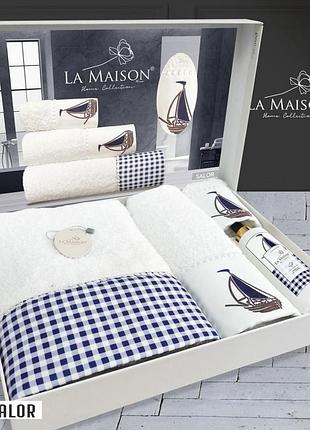 Подарунковий набір рушників з парфумом la maison beli salor