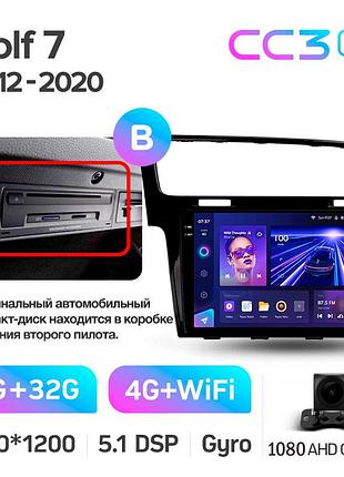 Штатна магнітола teyes cc3 2k 4+32 gb volkswagen golf 7 mk7 2012-2020 (f2) 10"