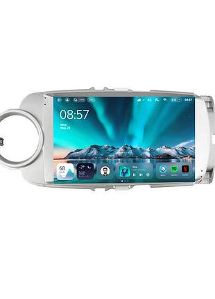 Штатна магнітола teyes cc4 2k 6+64 gb toyota yaris vios 2012-2017 silver 9"