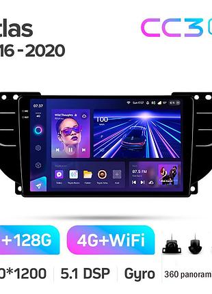 Штатна магнітола teyes cc3 2k 6+128 gb 360° geely atlas nl-3 2016-2020 9"