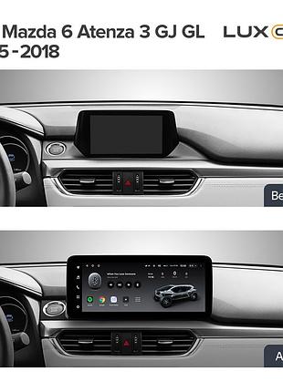 Штатная магнитола teyes lux one 6+128 gb mazda 6 atenza 3 gj gl 2015-2018 (a) 12.3"