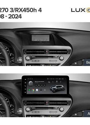 Штатная магнитола teyes lux one 6+128 gb 360° lexus rx270 3 rx450h 3 al10 2008-2015 rx450h 4 al20 (a1) 2015-2024 12.3" (l3)